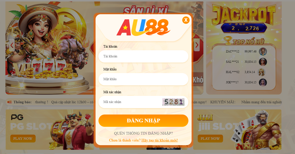 AU88 - Trang Chủ AU88.COM | Nhà Cái Trực Tuyến Hàng Đầu Châu Á 27 Quy trình đăng nhập/đăng ký tài khoản AU88 diễn ra đơn giản chỉ trong vòng vài thao tác