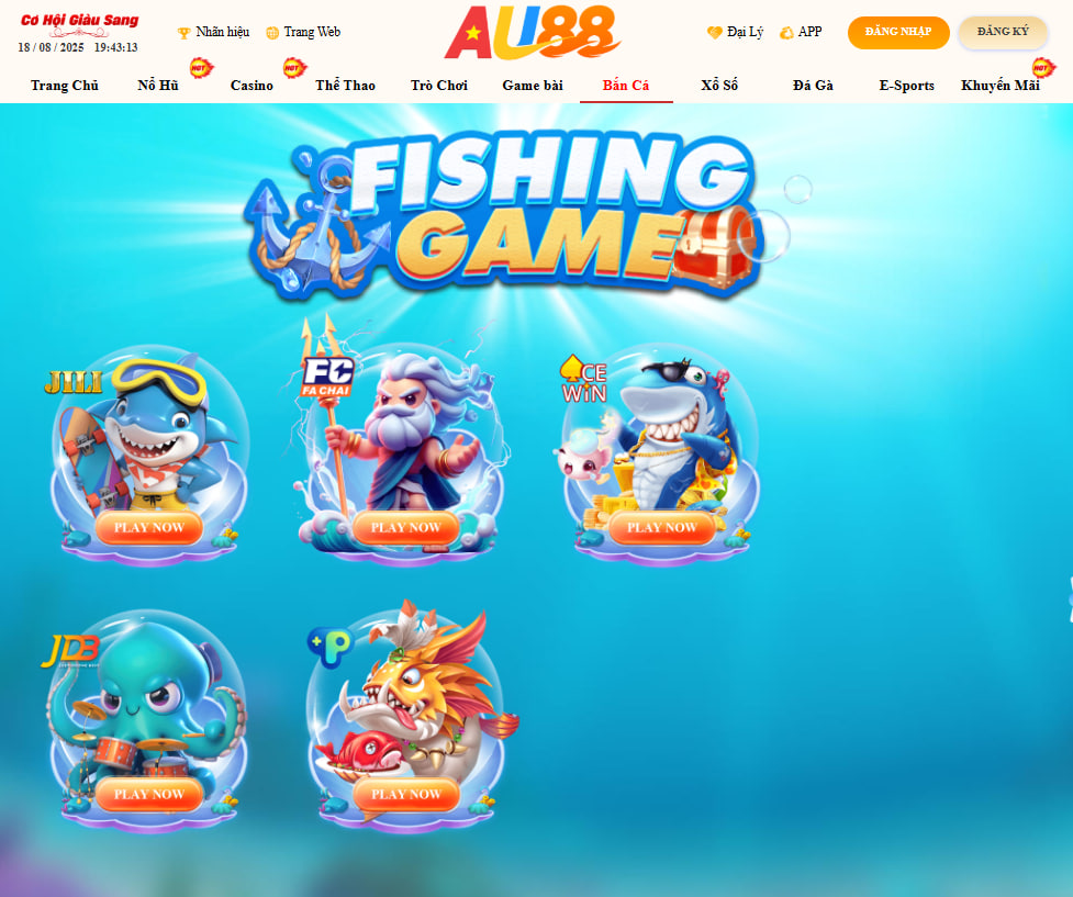AU88 - Trang Chủ AU88.COM | Nhà Cái Trực Tuyến Hàng Đầu Châu Á 25 Tại sảnh bắn cá Online bạn có thể trải nghiệm đa dạng các bộ môn giải trí để kiếm tiền Online
